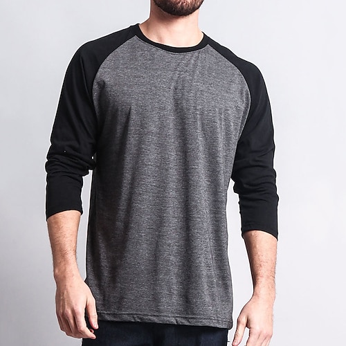 

Per uomo maglietta Maglia a maniche lunghe Collage Girocollo Da mare Per uscire Manica lunga Collage Abbigliamento Streetwear Moda Moderno