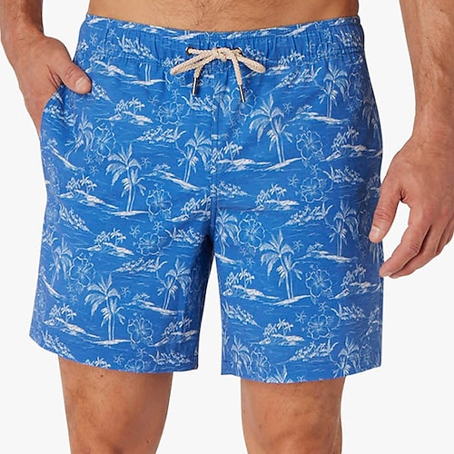 

Herre Surfeshorts Badeshorts Sommershorts Strandshorts Snorer med mesh fôr Elastisk midje Kokosnøttre Grafiske trykk Hurtigtørkende Kort Avslappet Daglig Ferie Bohem Hawaiisk Blå Mikroelastisk