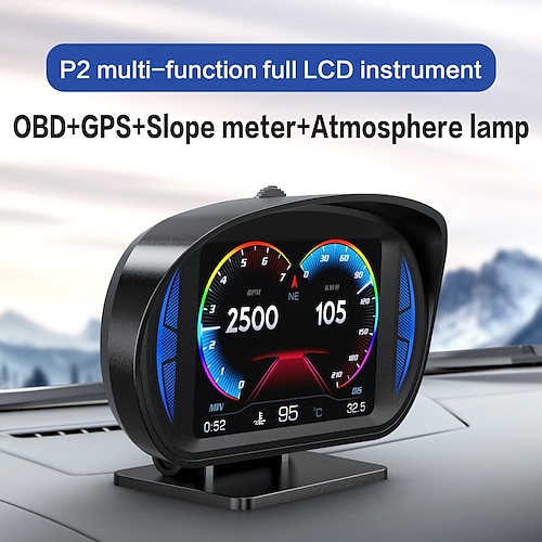 

Auto-Hud-Dual-System-OBD2-GPS-Fahrzeug-Head-Up-Display-Tachometer digital mit Übergeschwindigkeits-Spannungsalarm Fahrer-Müdigkeitsalarm