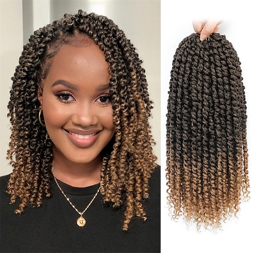 

9 packs passion twist cheveux au crochet 12 pouces cheveux au crochet pré-torsadés pré-bouclés cheveux au crochet pour les femmes noires crochet passion twist cheveux extensions de cheveux