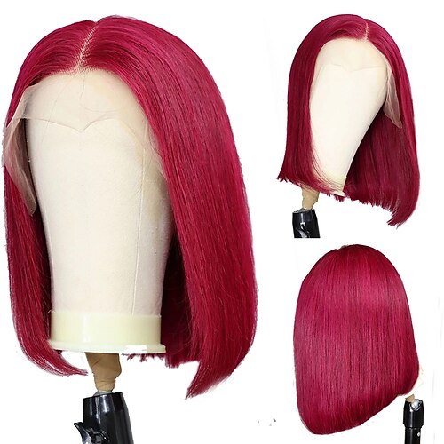 

Cappelli veri 13x4 Pizzo Frontale Parrucca Parte di mezzo Brasiliano Liscio Rosso Parrucca 150% Densità dei capelli con i capelli del bambino Senza colla Pre-a pizzico Per Da donna Parrucche di