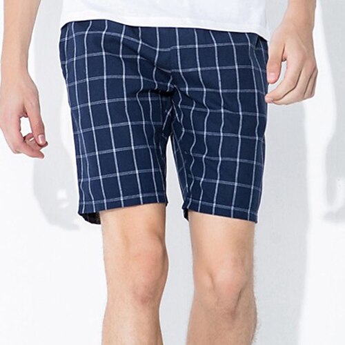 

Herren Shorts Kurze Hosen Sommer-Shorts Strandshorts Kurze Hosen Baggy Shorts Kurze Hosen Kordelzug Elastische Taille Plaid Atmungsaktiv Weich Kurz Casual Täglich Festtage Strassenmode Designer