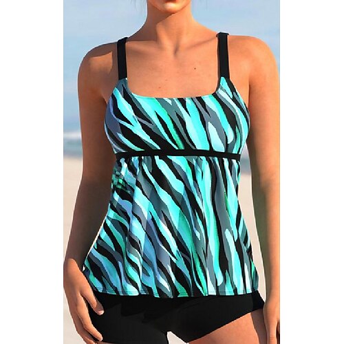 

Maillots de Bain Tankini 2 pièces Maillot de bain Femme 2 Pièces Imprimé Graphic Normal Débardeur Maillots de bain Sportif Eté