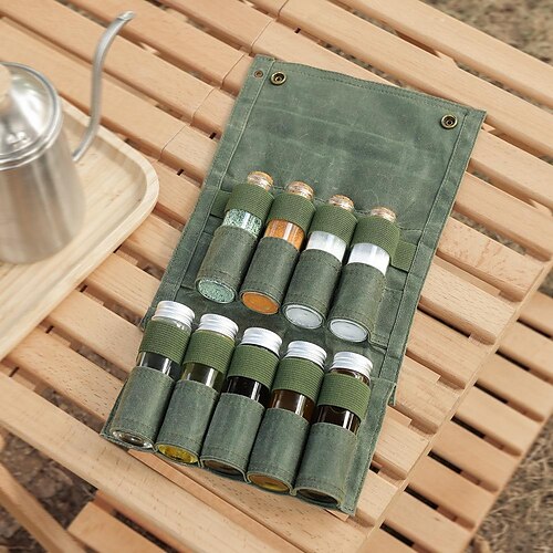 

Kitchen Tools Portable Lightweight Durable for Outdoor Camping Picnic BBQ Army Green [Send Seasoning Bottle] Khaki [ Send Seasoning Bottle ]