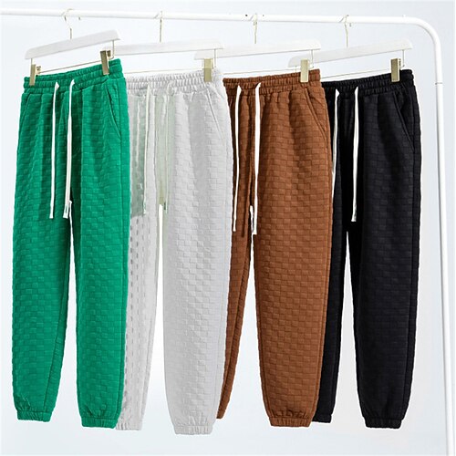 

Per uomo Pantaloni della tuta Pantaloni Pantaloni corti A cordoncino Vita elastica Tinta unica Traspirante Morbido Informale Giornaliero Abbigliamento di strada Sportivo Di tendenza Nero Bianco Media