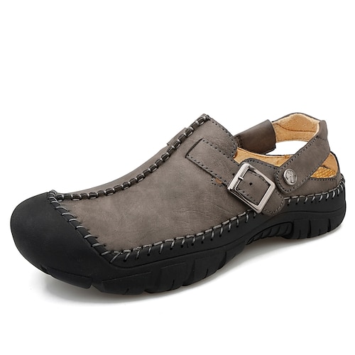 

Hombre Sandalias Mirada deportiva Casual Deportivo Zapatos de Paseo PU Transpirable Morrón Oscuro Negro Gris Verano