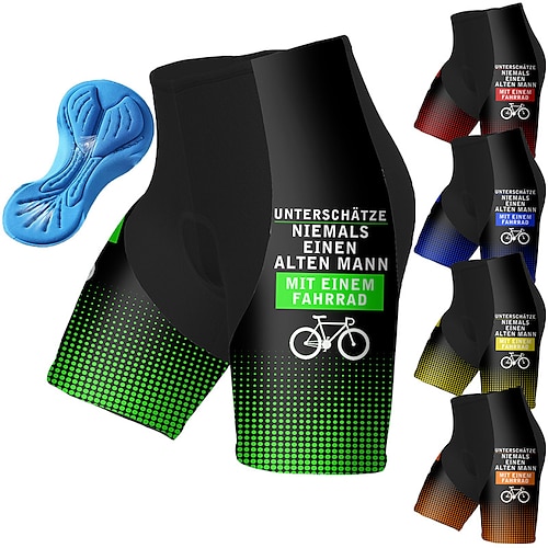 

21Grams Per uomo Pantaloncini da ciclismo Bicicletta Pantaloncini imbottiti di protezione Pantaloni Ciclismo da montagna Cicismo su strada Gli sport Pop art Pad 3D Ciclismo Traspirante Traspirazione