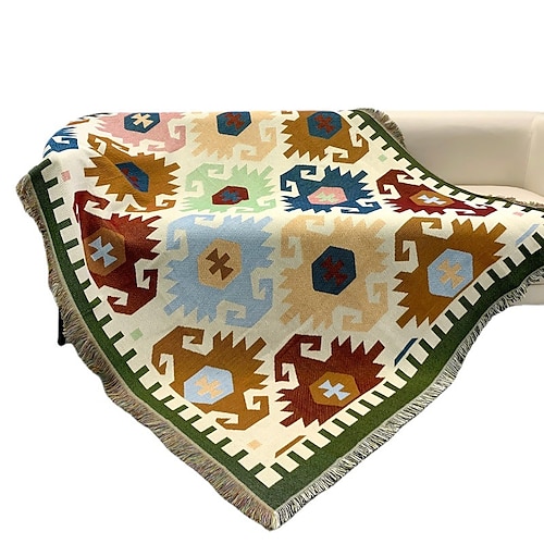 

Campingdecke feuchtigkeitsbeständige Campingmatte Jacquard-Wandteppich geometrische Sofa-Handtuch-Thread-Decke multifunktionale Sofa-DeckePicknickdecke