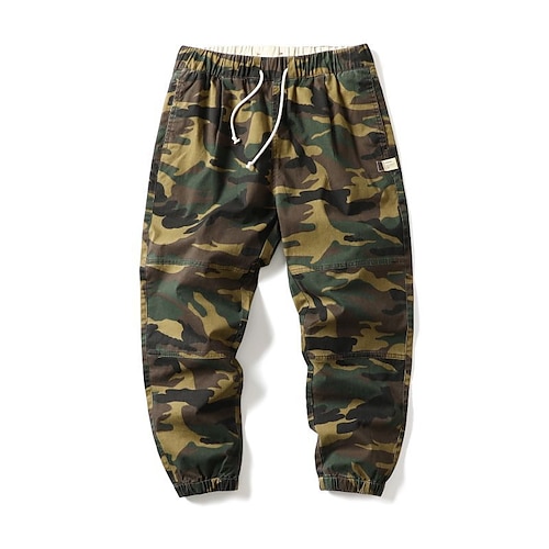 

Per uomo Pantaloni cargo Pantaloni Pantaloni da lavoro A cordoncino Vita elastica Multi tasca Mimetico Comfort Indossabile Informale Giornaliero Per eventi Misto cotone Sportivo Di tendenza
