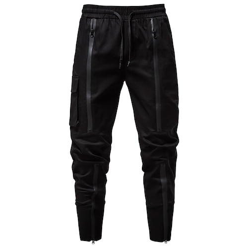 

Per uomo Pantaloni Pantaloni casual Multi tasca Gamba dritta Liscio Antivento Lunghezza intera Esterno Giornaliero Per uscire Di tendenza Moderno Nero Media elasticità