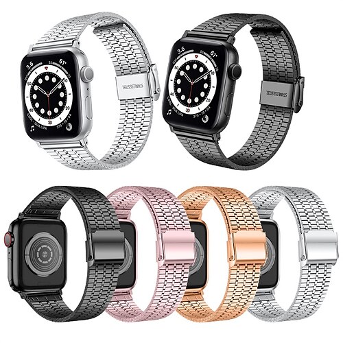 

Bracelet à Maillons Compatible avec Bracelet Apple Watch 38mm 40mm 41mm 42mm 44mm 45mm 49mm Homme Hommes Luxe Acier Inoxydable Bracelet de remplacement pour iwatch Série Ultra 8 7 6 5 4 3 2 1 SE