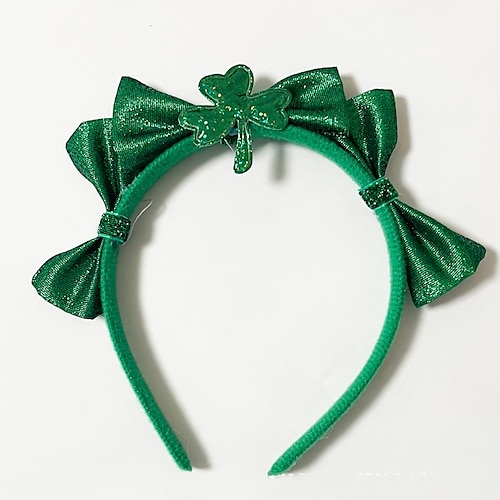 

Pandebånd Stof St.Patrick's Day Mode Sød Stil Med Rosette Paillette Medaljon Hovedbeklædning