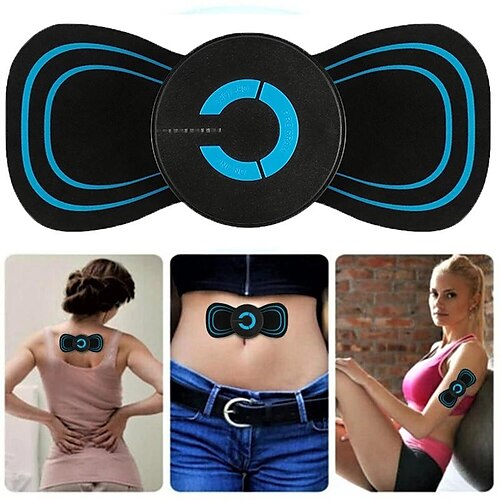 Portable EMS Mini Electric Neck Back Massager Cervical Massage Patch Stimulator, Size: Battery Models