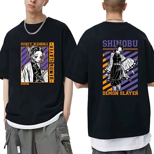 

Demon Slayer: Kimetsu no Yaiba Kochou Shinobu Maglietta Stampa Classico Stile di strada Maglietta Per Per uomo Per donna Unisex Per adulto Stampa a caldo 100% poliestere Casual / quotidiano