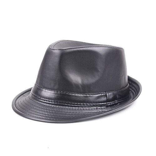 

Per uomo Cappello Fedora Cappello Panama Nero Marrone PU Streetwear Moda La moda degli anni '20 Esterno Giornaliero Per uscire Liscio Solari