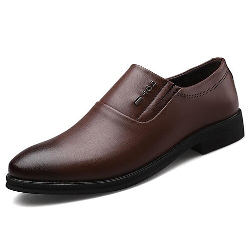 

Homme Mocassins et Slip On Grandes Tailles Mocassins en cuir Entreprise Classique Britanique du quotidien Bureau et carrière Faux Cuir Respirable Punch brun Poinçon noir Coup de poing jaune Printemps