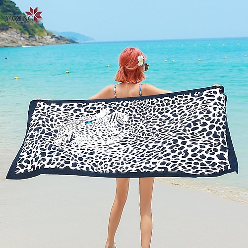 

Spot Beach Towel Absorbent Quick-drying Towel Microfiber Fabric Reactive Printing Bath Towel