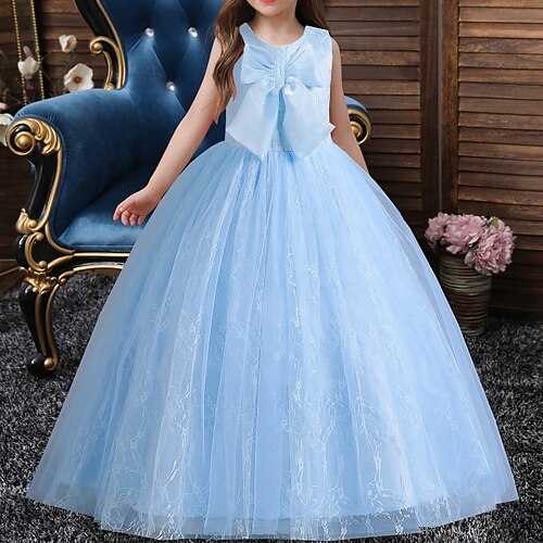 

Bambino Da ragazza Vestito da festa Pop art Vestito da festa Maxi Vestito Matrimonio Increspato Senza spalline Senza maniche Elegante Vestito 4-13 anni Primavera Bianco Rosa Rosso