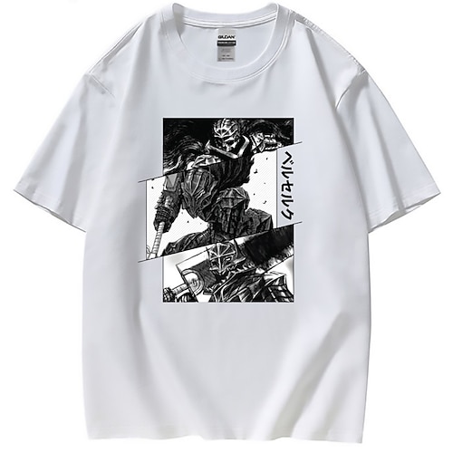 

Furioso Estômago Japonesa/Curta Imprimir Clássico Estilo de rua Camiseta Para Homens Mulheres Unisexo Adulto Hot Stamping 100% Poliéster Casual / Diário