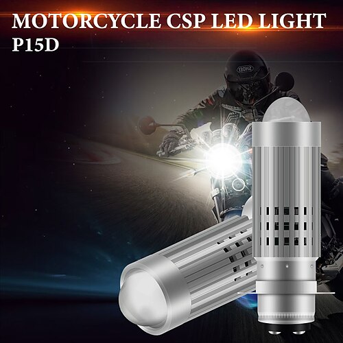 

1 pçs p15d motocicleta led lâmpadas de farol branco luzes led lâmpada de nevoeiro auto motocicleta/bicicleta/faróis alto/baixo farol lâmpada 12 v