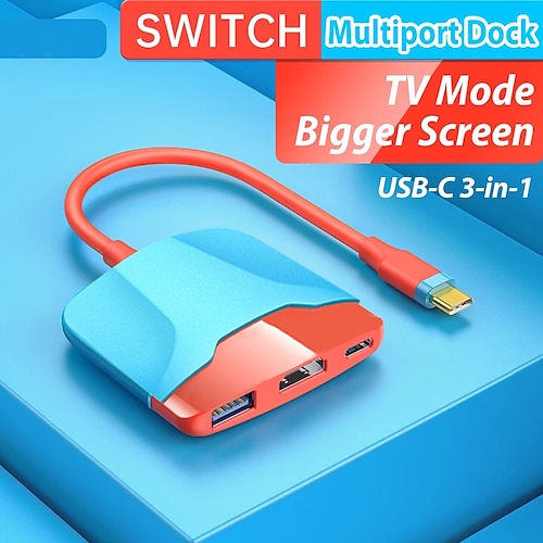 

USB 3.0 de USB C Moyeux 3 Les ports 3 EN 1 Haut débit Fonction de livraison de puissance de support Concentrateur USB avec USB 3.0 HDMI DP 3.0 Livraison de puissance Pour Ordinateur Portable