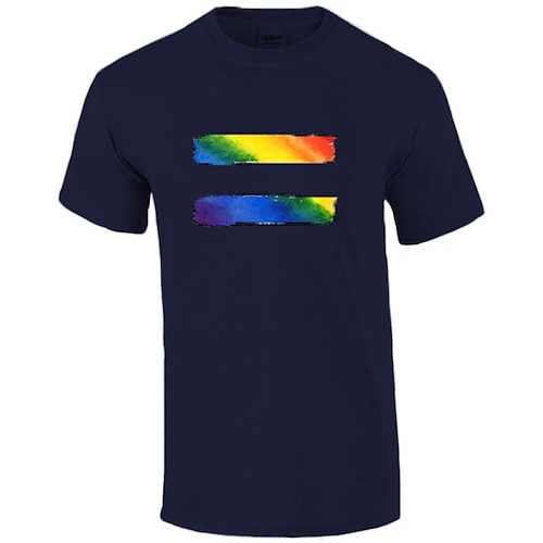 

Herre T skjorte Grafiske T-skjorter Pride skjorte Regnbue Grafiske trykk Crew-hals utendørs Feriereise Kort Erme Trykt mønster Klær Gatemote Designer Grunnleggende