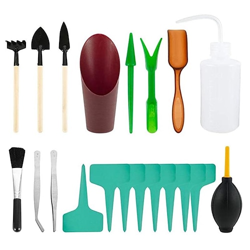 

20 pièces/ensemble outil à main de jardinage réutilisable antirouille antidérapant kits d'outils de bonsaï de jardinage pour la maison