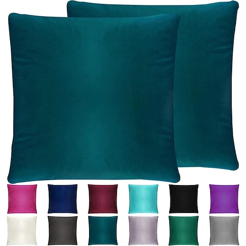 

Couleur unie velours néerlandais taie d'oreiller canapé canapé coussin maison salon chambre décoration