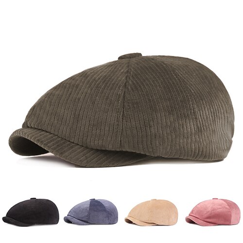 

Per uomo Berretto cappello Cappello da strillone Nero Rosa Cotone Streetwear Moda La moda degli anni '20 Esterno Giornaliero Per uscire Liscio Caldo