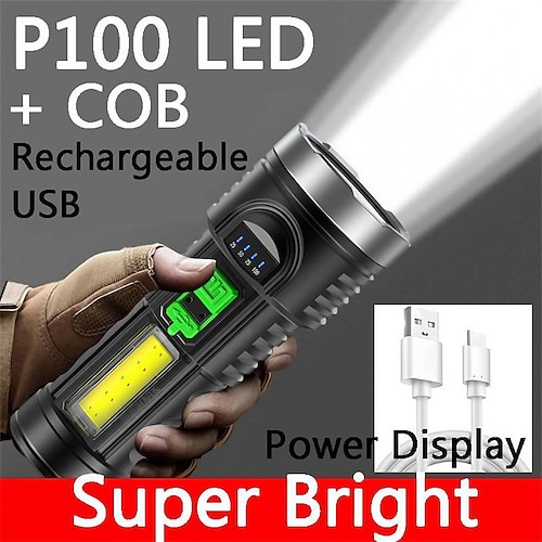 強力なライト懐中電灯usb充電式小型キセノンランプポータブル超高輝度長距離屋外家庭用led多機能