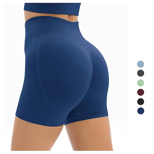 

kvinders bikershorts butt lift træningsbikershorts høj talje sømløse cykelshorts høj talje scrunch numse