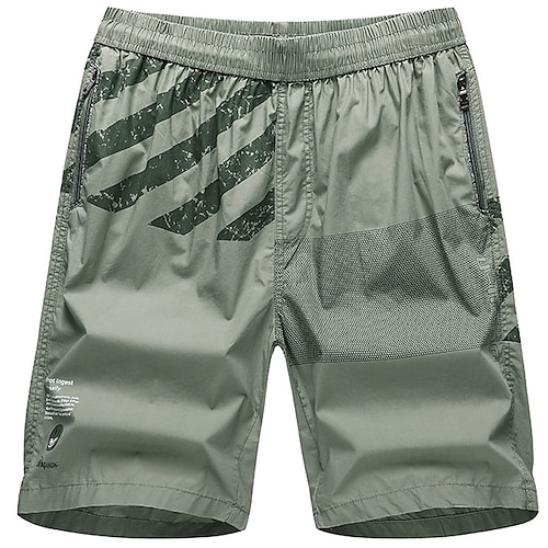 

Homens calções atléticos Shorts ativos Calção Shorts de praia Shorts casuais Cintura elástica Bolso Com Zíper Listra Respirável Secagem Rápida Comprimento do joelho Ao ar livre Diário Feriado 100