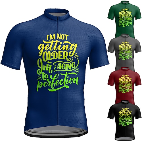 

21Grams Herre Cykeltrøje Kortærmet Cykel T-shirt Toppe med 3 baglommer Bjerg Cykling Vej Cykling Åndbart Svedtransporende Hurtigtørrende Refleksbånd Vinrød Sort Mørk Marineblå Polyester Sport Tøj