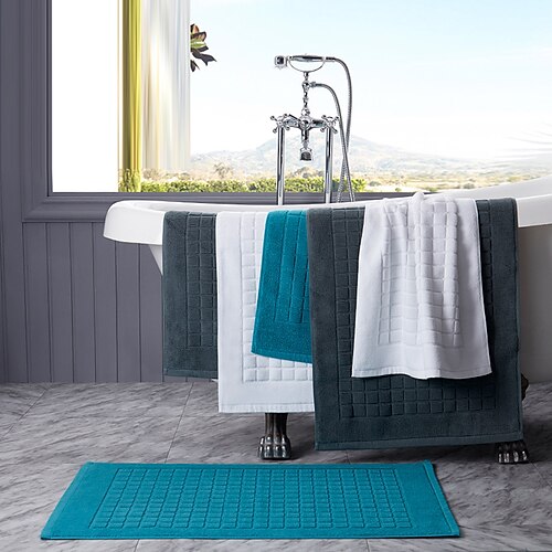 

hotel club baño algodón 32 hilos 350g jacquard toalla para pies spa alfombrilla suave absorbente de agua