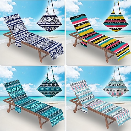 

Funda para sillón, toalla de playa de microfibra, funda para sillón de piscina con bolsillos, vacaciones, tomar el sol, toallas de rizo de secado rápido, verde