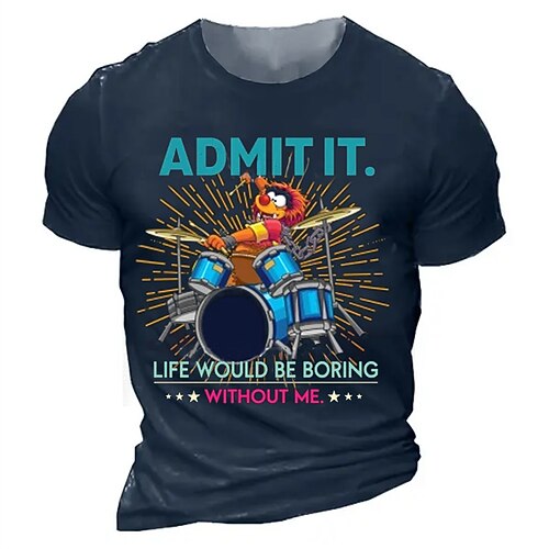 

Per uomo maglietta Magliette Pop art Strumento musicale Girocollo Abbigliamento Stampa 3D Esterno Informale Manica corta Stampa Vintage Di tendenza Originale