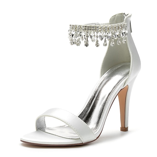 

Mujer Zapatos de boda Sandalias Zapatos De Vestir Boda Fiesta y Noche Tacones De Boda Sandalias de boda Zapatos de novia Pedrería Cristal Cremallera Tacón alto Dedo Puntiagudo Sensual Minimalismo