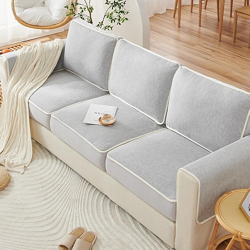 

Stretch-Sofabezug Sofasitzkissen Schonbezug Couchschutz für 3- oder 4-Sitzer, L-Sofa, Ecksofa, Sessel, 2er-Sofa mit elastischem Boden