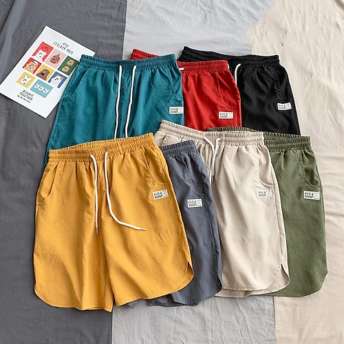 

Hombre Pantalones deportivos Pantalones cortos activos Pantalón corto Pantalones cortos casuales Bolsillo Correa Cintura elástica Plano Comodidad Transpirable Longitud de la rodilla Exterior Festivos