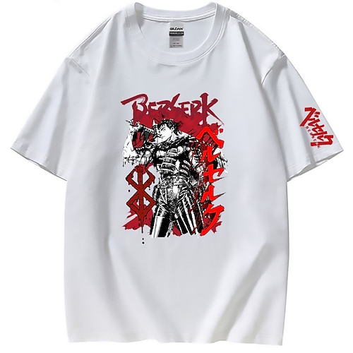 

Berserk Guts T-shirt Print Classic Street Style T-shirt For Men's Women's Unisex Adults' Hot Stamping 100% Polyester Casual Daily