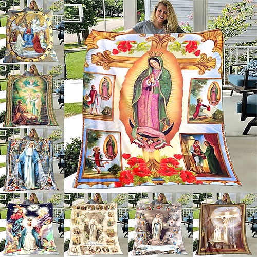 

jesus virgin mary weiche decke bettwäsche flanell wohnzimmer/schlafzimmer thermische decke virgin maryfunnyblanket