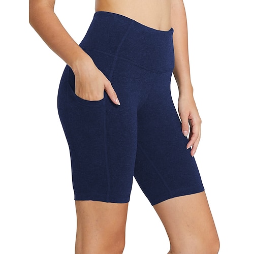 

Per donna Pantaloncini da palestra Pantaloncini da motociclista Allenamento Pantaloncini Tasche laterali con tasca per telefono Fasciante in vita Asciugatura rapida Yoga Fitness Allenamento in