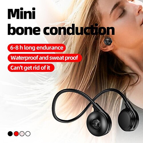 

trådløs bluetooth-kompatibel øretelefon knogleledning stereo støjreducerende dobbelt mikrofon headset til xiaomi huawei