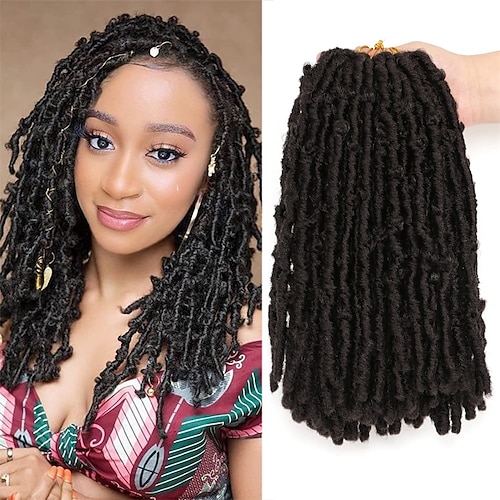 

locs cheveux au crochet - 12 pouces papillon faux locs cheveux au crochet 7 packs pré-bouclés en détresse locs doux locs cheveux au crochet pour les femmes noires crochet tresses cheveux