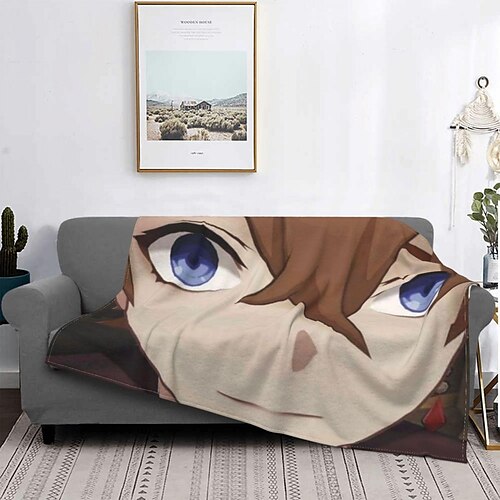 

dessin animé animation périphérique couverture support de ventilateur couverture yuanshen prince anime personnage couverture flanelle impression numérique