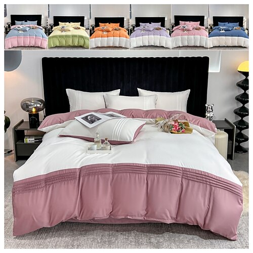 

Conjunto de colcha de lã simples e leve de luxo, conjunto de colcha de cama de quatro peças, estilo de folha de algodão, quatro estações, produtos de cama universais