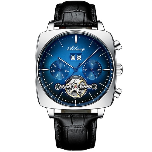 AILANG Automatic Mechanical Watch Stainless Steel Tourbillon Men's  Wristwatch | eBay