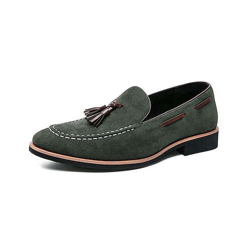 

Hombre Zapatos de taco bajo y Slip-On Mocasines de Vestir Casual Diario Zapatos de Paseo PU Templado Botines / Hasta el Tobillo Negro Blanco Verde Otoño Primavera