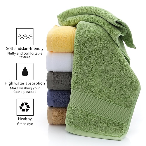 

120g Thick Cotton Towel Gift Supermarket Hotel Towel Embroidery Plain Color Face Towel