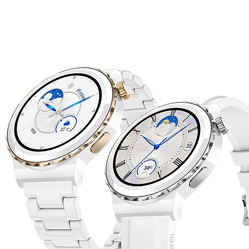 

696 E23 Montre Intelligente pour Femme 1.32 '' Montre Fitness de Course Bluetooth Podomètre d'appel Traqueur de Sommeil Compatible avec Android IOS Appels Mains Libres Cadran de Montre Personnalisé
